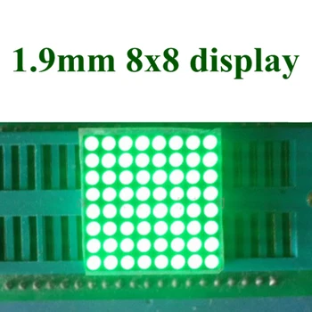 10DB Magas minőségű 8x8 zöld digitális cső félig szabadtéri 1.9 mm-es LED-Mátrix Kijelző Közös anód