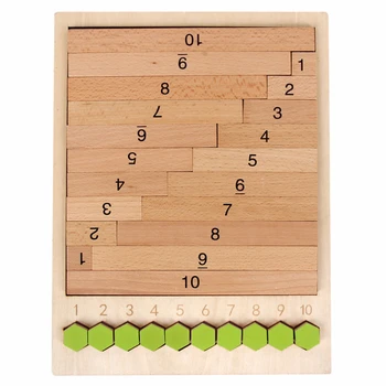 Montessori Fa Puzzle Számtani Számolni Tanulás Eudcation Játékok Gyerekeknek 2 4 Éves Tanítás során a Gyerekek Ajándékot D86Y