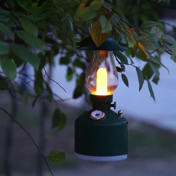 mini hordozható led fény sátor Multi-function Párásító töltő kezét kemping lámpa Retro Stílusú kemping Fények