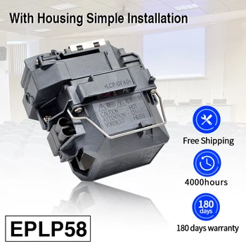 Kompatibilis Projektor Lámpa ELPLP58 Kompatibilis Ház Epson EB-S10 S7 S72 S8 S82 S9 S92 W10 W7 W8 W8D W9 X10 X9 X7 X92