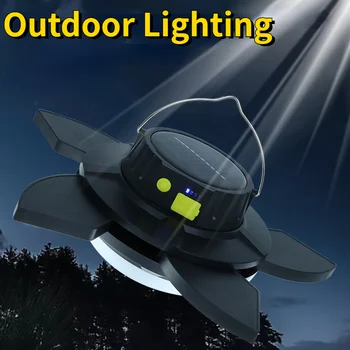Kerti Kemping Kaland Napelemes LED-es Sátor Lámpa USB Töltés Izzó Fény vészvilágítás Kemping Lámpa kempingfelszerelés