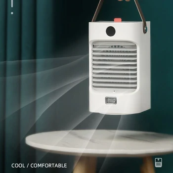 Mini Légkondícionáló Az Otthoni Levegő Hűtő Ventilátor Hordozható 3 Szélsebesség Szoba, Klíma, Víz Hűtés, Ventilátor 7 Színek, Fények