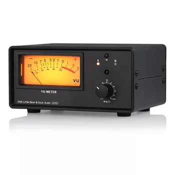 VU102 Erősítő Selector 2 Zóna Hangszóró Kapcsoló Doboz VU Meter Audio Splitter w/Távirányító DC 5V 200W