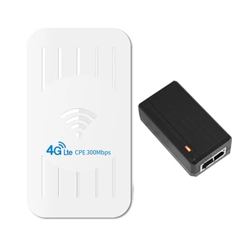 Kültéri 4G Vezeték nélküli Router IP65 Vízálló 4G CPE Támogatja a POE Tápegység A SIM-Kártya Nyílásba (US Plug)