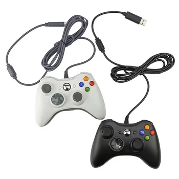 USB Vezetékes Vezérlő Xbox 360 Joypad Rezgés Gamepad Joystick PC Controller For Windows 7 / 8 / 10