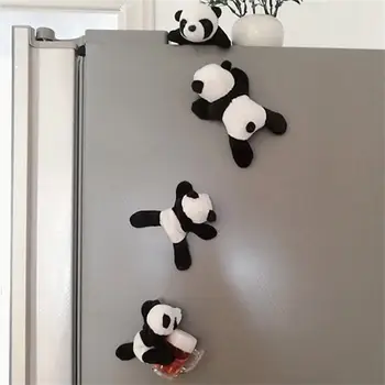 Kreatív Panda Hűtőszekrény Matrica Plüss Panda Baba Ajándék Erős Mágnes, Hűtő Matrica Lakberendezés Szuvenír Otthoni Dekoráció