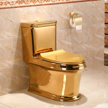 Európai stílusú arany wc, szuper örvény szifon, csendes víz, gardrób, háztartási fürdőszoba wc-vel, személyre szabott, wc